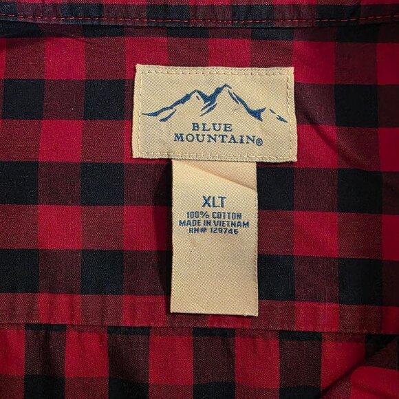 Blue Mountain Red Buffalo Check Shirt Mens XLT Cabin Mountain Lumberjack Cotton - Picture 5 of 8